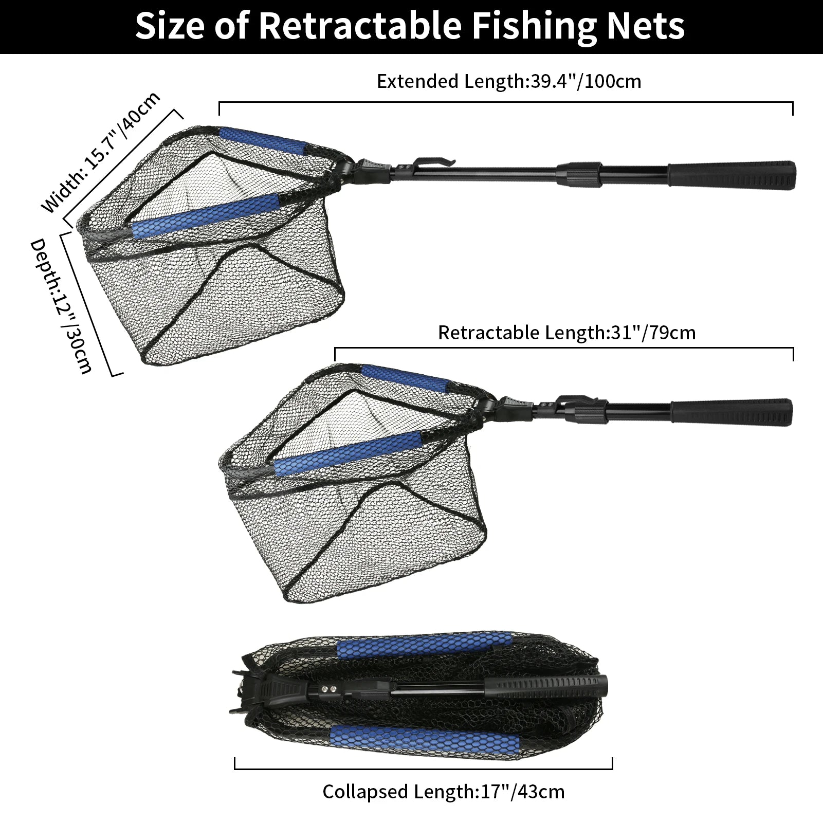 Telescopic Aluminum Fishing Landing Net