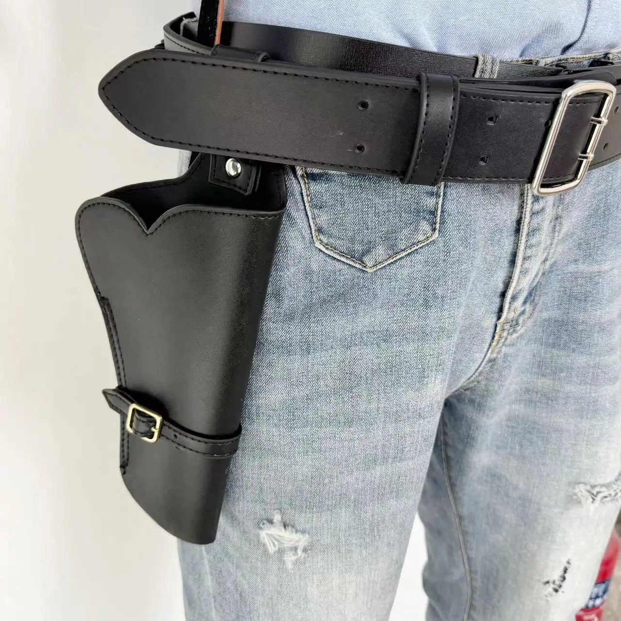 Tactical holster waist bag Composite cowhide waist belt kit dual guns Shell Ammo Holder Bag Carrier Pouch Gun Holsters