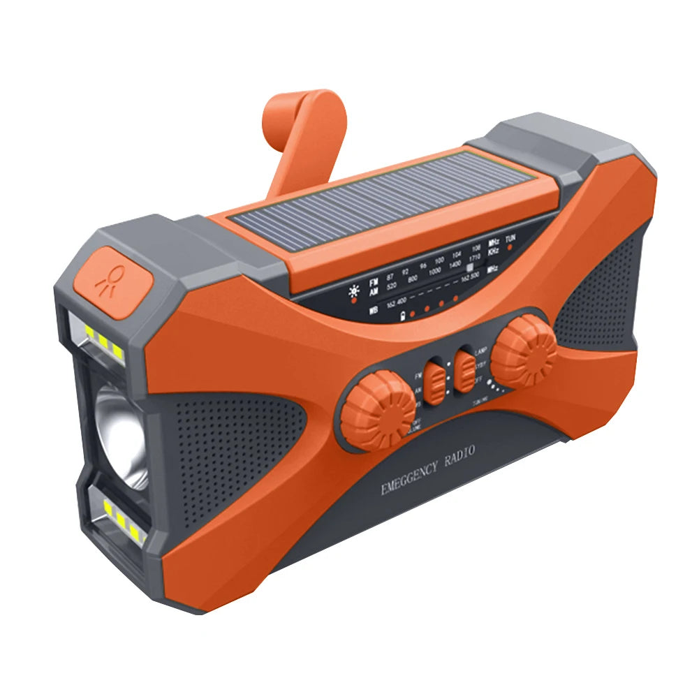 Portable 10000mAh Solar Hand Crank Emergency Radio
