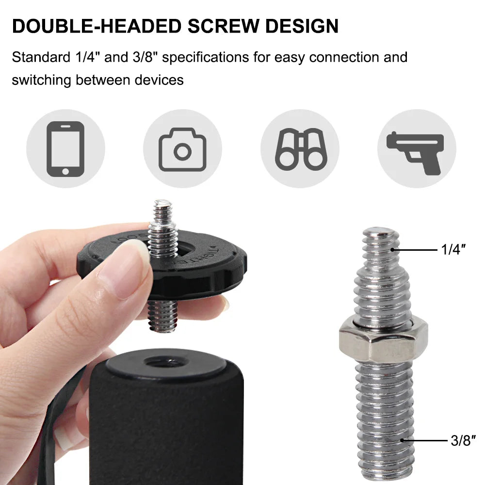 Aluminum Alloy Adjustable Height Monopod – Portable Outdoor Stand with Anti-Lost Wristband