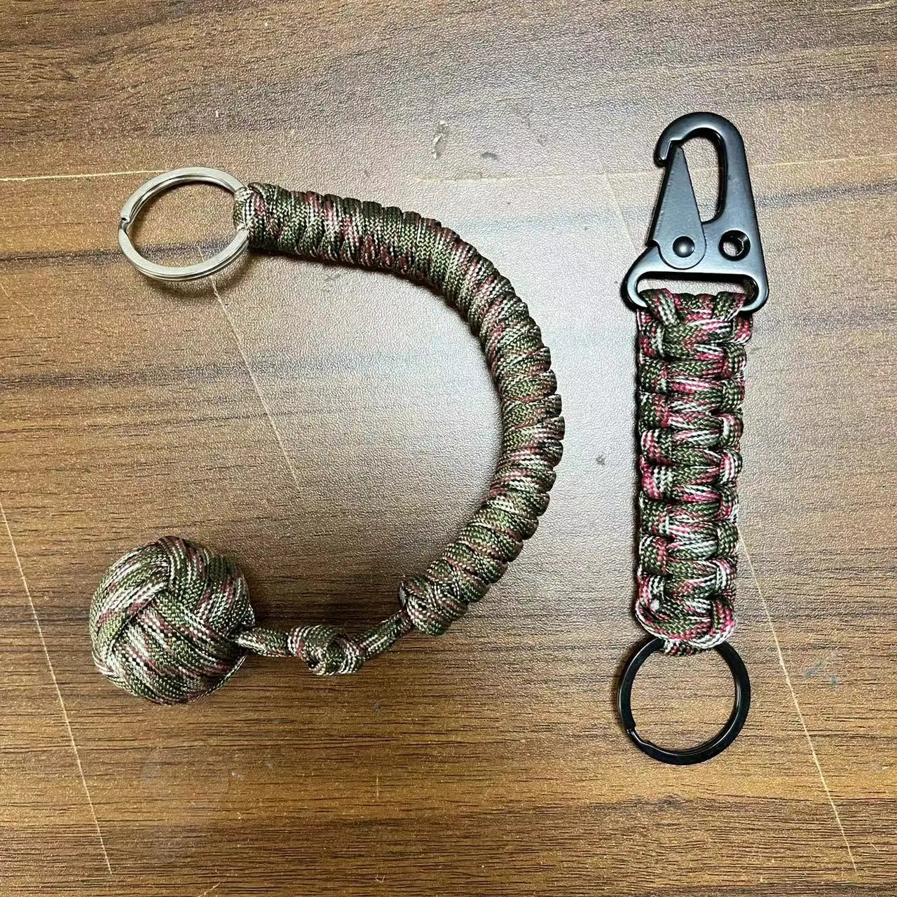 Outdoor Self-Defense Paracord Keychain – Monkey Fist Steel Ball