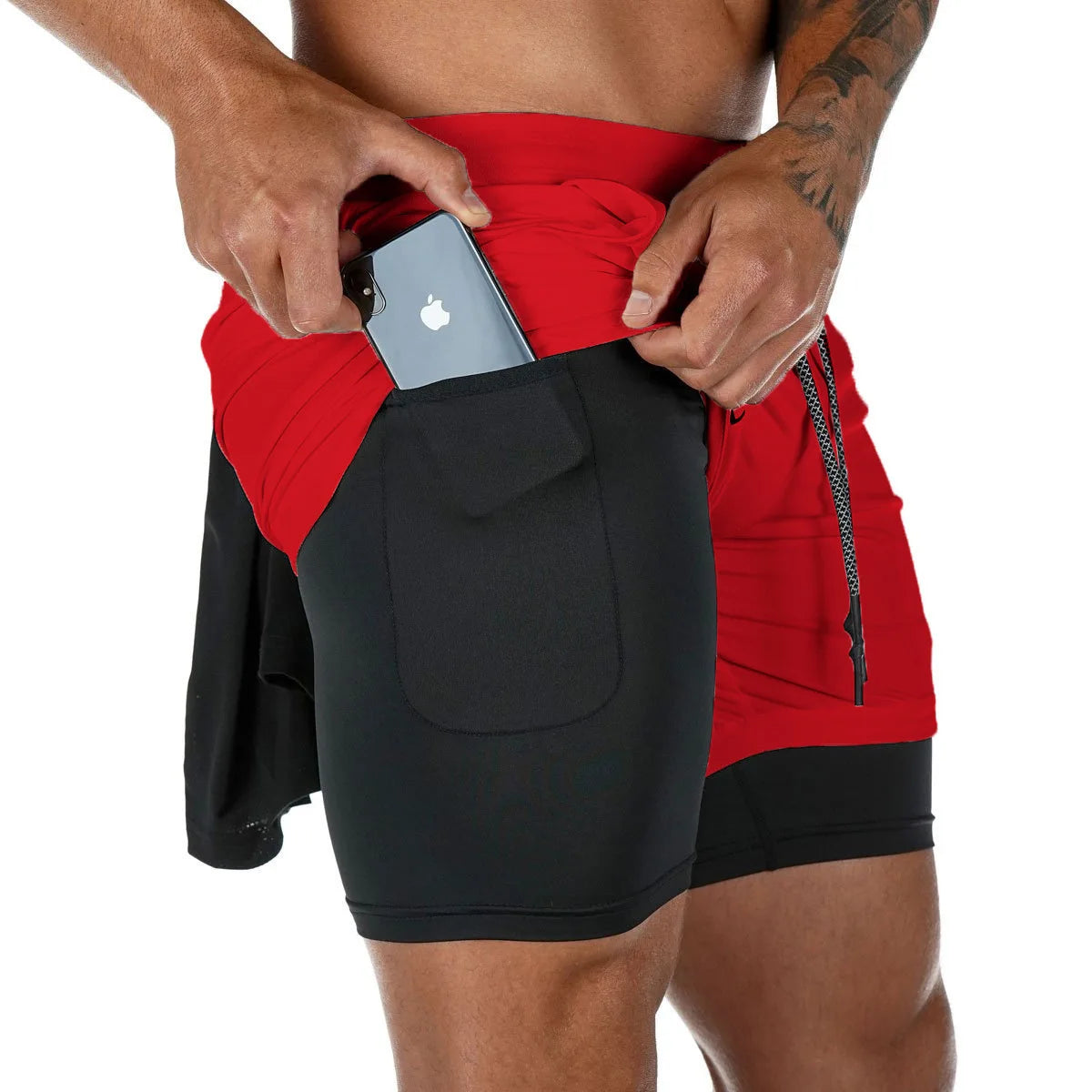 Men’s Camo 2-in-1 Running Shorts
