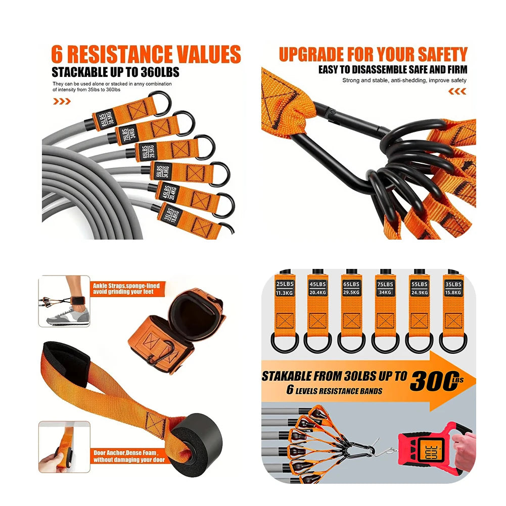 Heavy Duty Resistance Bands Set