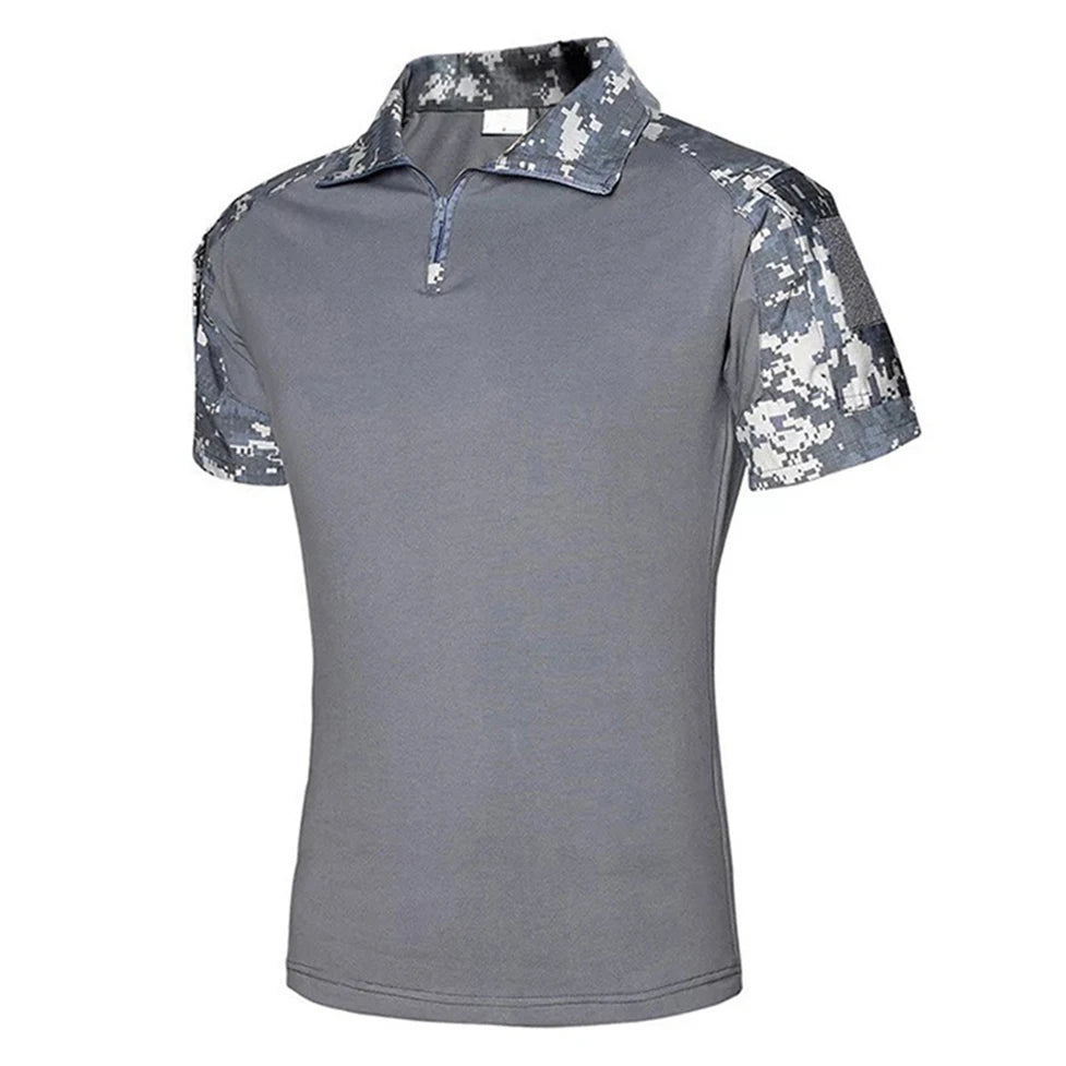 Men’s Tactical Quick-Dry Camo T-Shirt – Outdoor Sport & Combat Tee