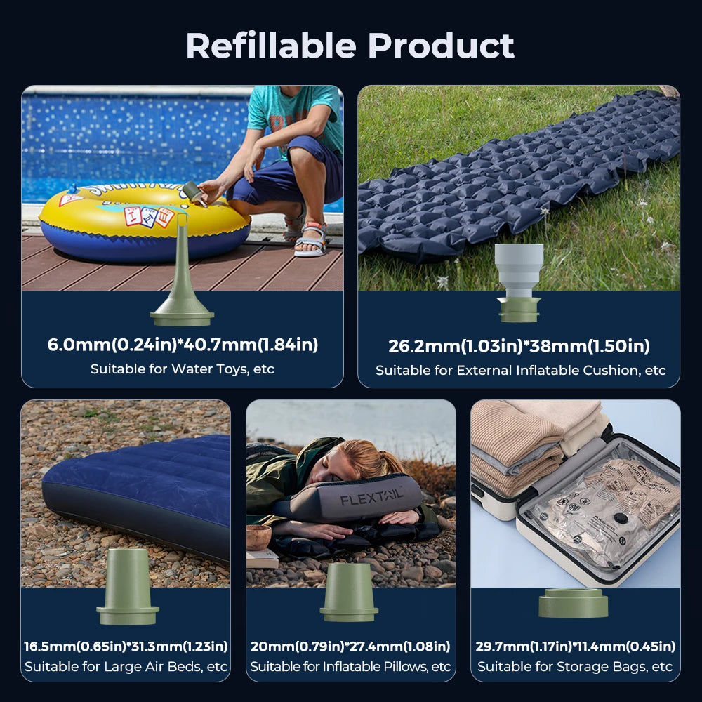 HENGDUAN Portable USB-C Air Pump with Camping Light