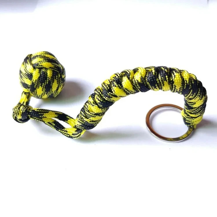 Outdoor Self-Defense Paracord Keychain – Monkey Fist Steel Ball