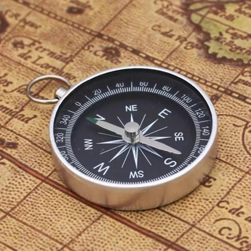 Mini Aluminum Alloy Compass Keychain