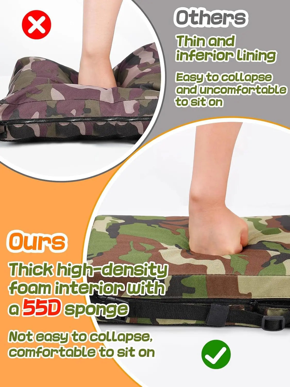 Camouflage Heated Seat Cushion – Outdoor Winter Comfort
