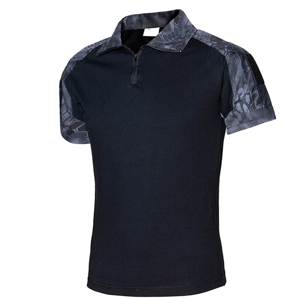 Men’s Tactical Quick-Dry Camo T-Shirt – Outdoor Sport & Combat Tee