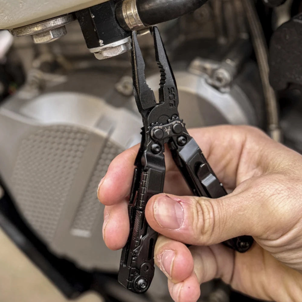 SOG PowerPint 18-in-1 Tactical Multi-Tool with Folding Pliers & Knife - EDC Pocket Gear for Outdoor, Hiking, Camping Survival