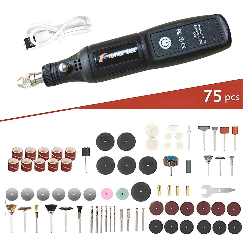 Mini Electric Drill – USB Wireless Handheld Rotary Tool