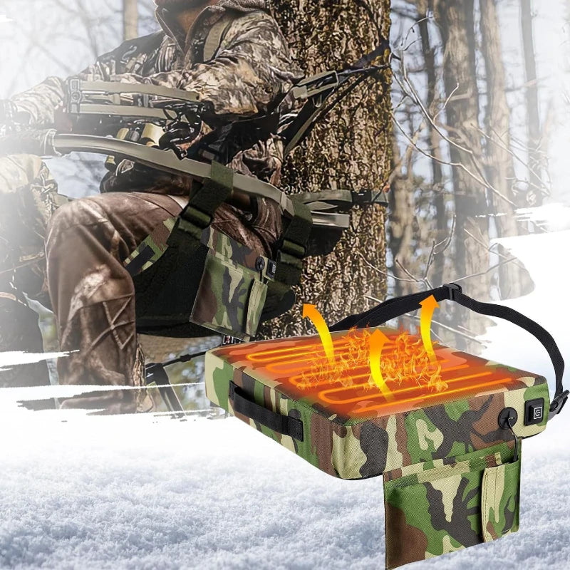 Camouflage Heated Seat Cushion – Outdoor Winter Comfort