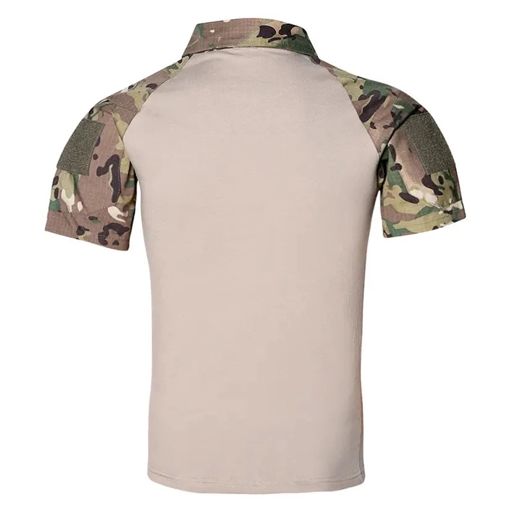 Men’s Tactical Quick-Dry Camo T-Shirt – Outdoor Sport & Combat Tee