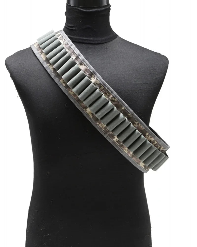 30-Round 12GA Shell Holder Belt – Ammo Bandolier Waist Carrier
