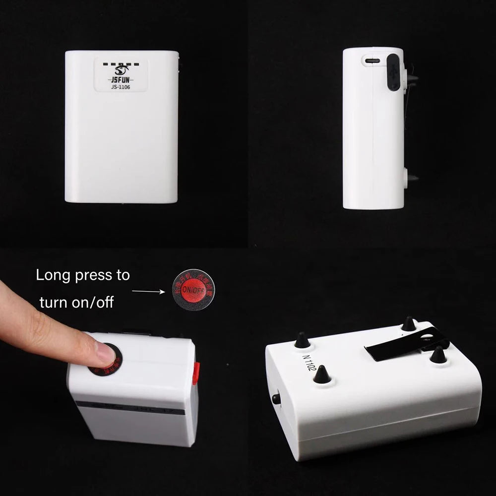 JSFUN Oxygenated Fish Tank Pump – USB Rechargeable Air Bubbler