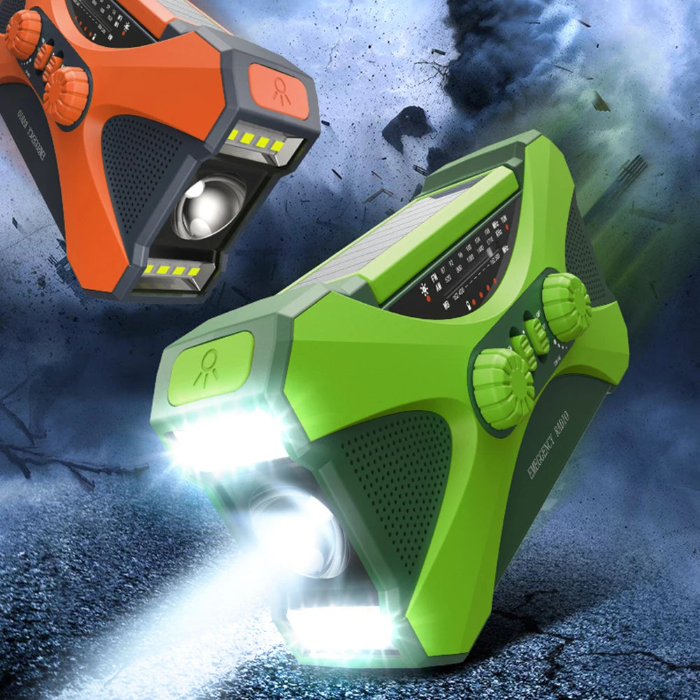 Portable 10000mAh Solar Hand Crank Emergency Radio