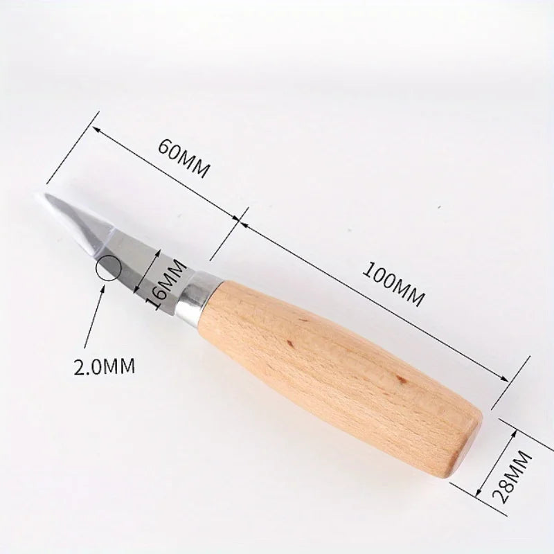 Wood Carving Knife & Chisel – Hook Knife for Spoon, Bowl, and Sculptural Woodworking