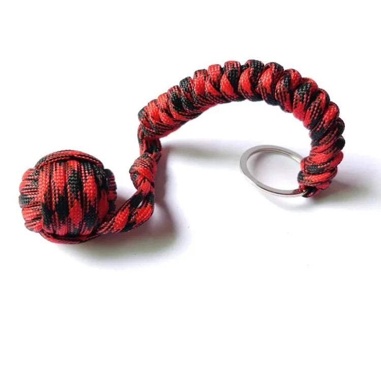 Outdoor Self-Defense Paracord Keychain – Monkey Fist Steel Ball