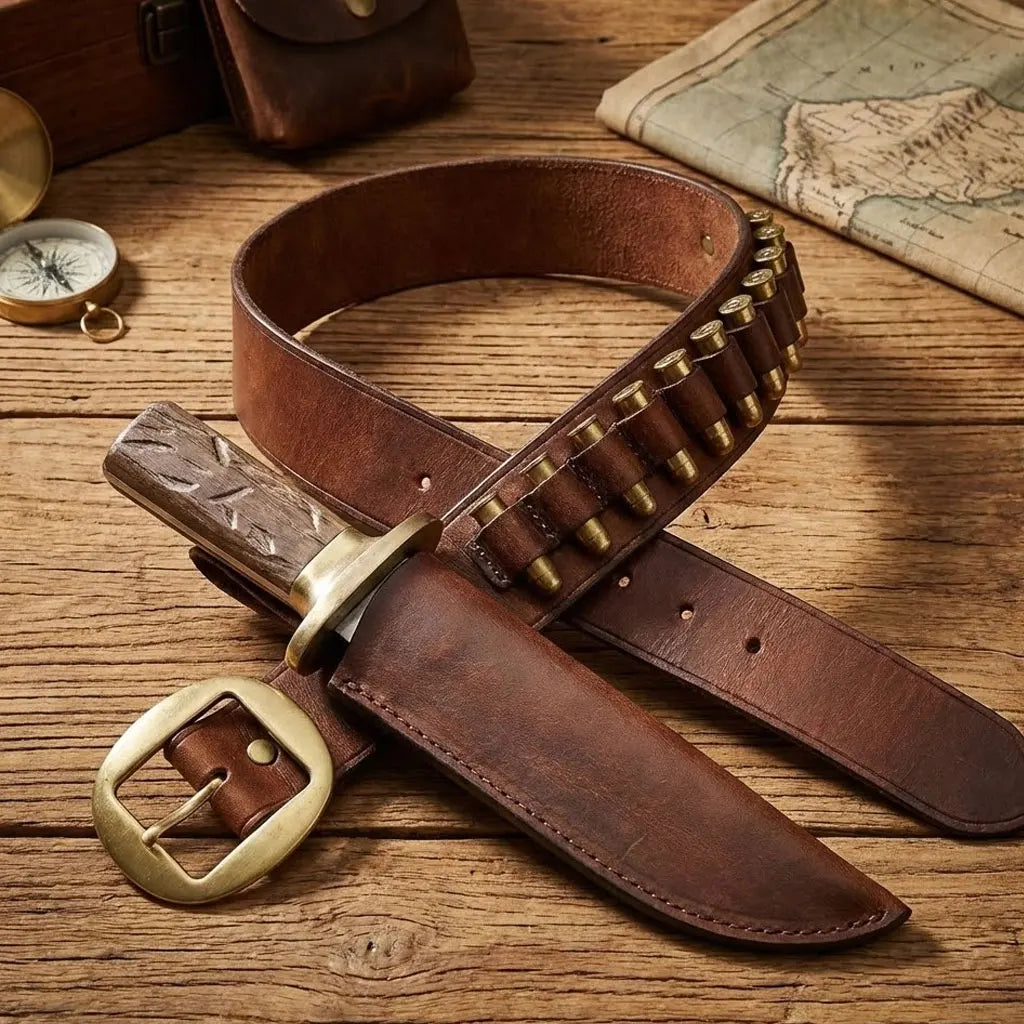Western Cowboy Holster Belt Set – Arthur-Style Costume Accessory