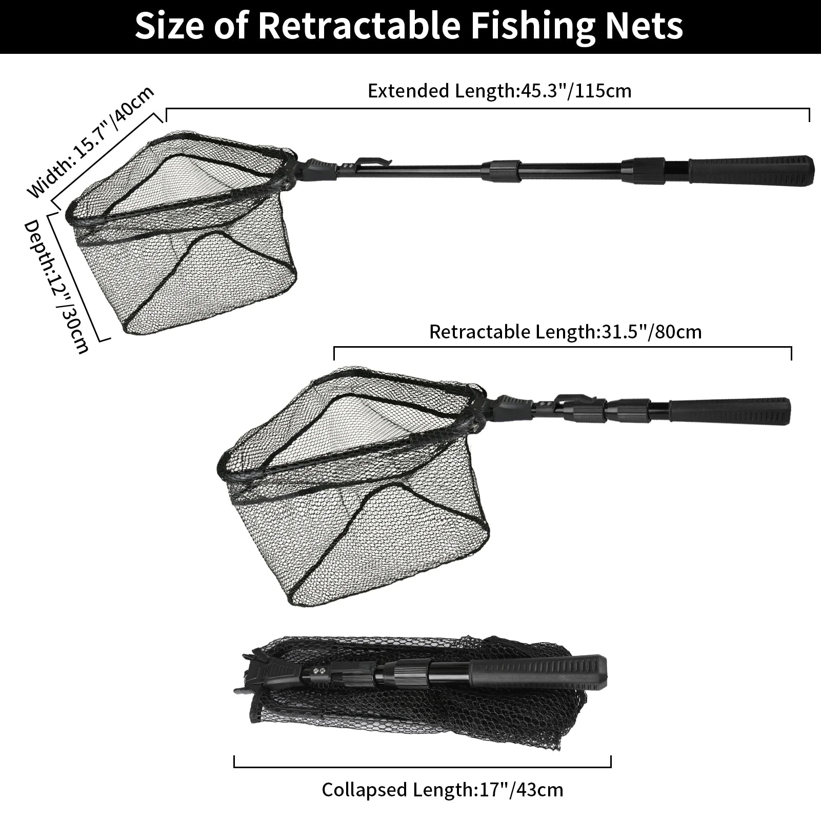 Telescopic Aluminum Fishing Landing Net