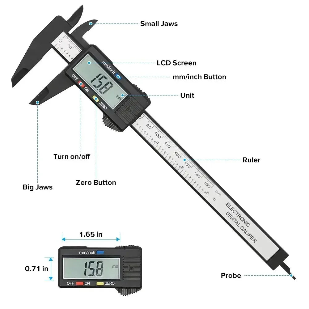 Digital Carbon Fiber Vernier Caliper