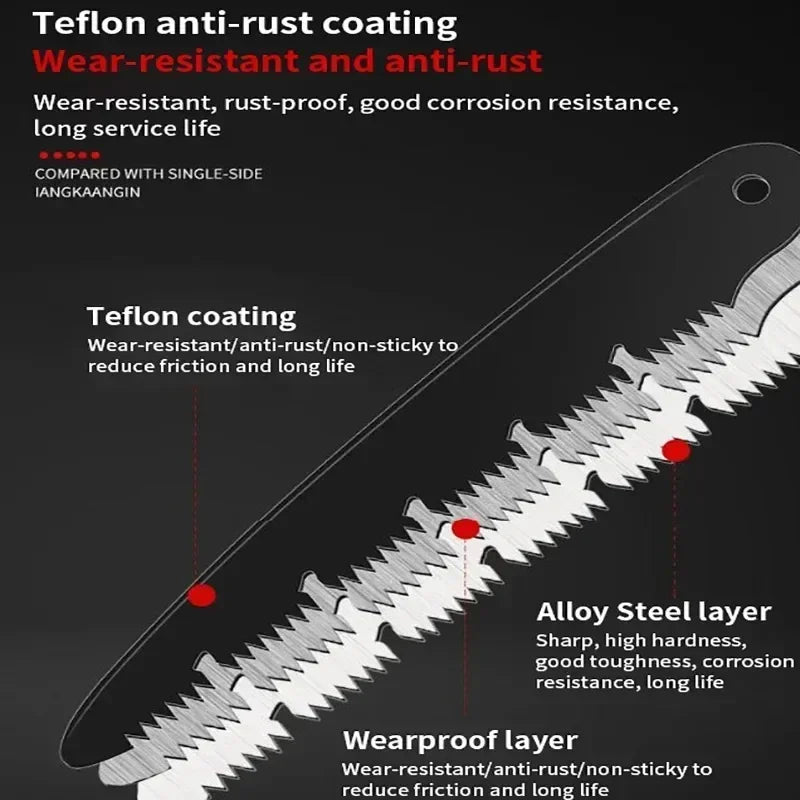 1PCS Multifunctional Folding Hand Saw Outdoor Logging Saw Woodworking Folding Portable Saw For Garden Pruner Gardening Tools