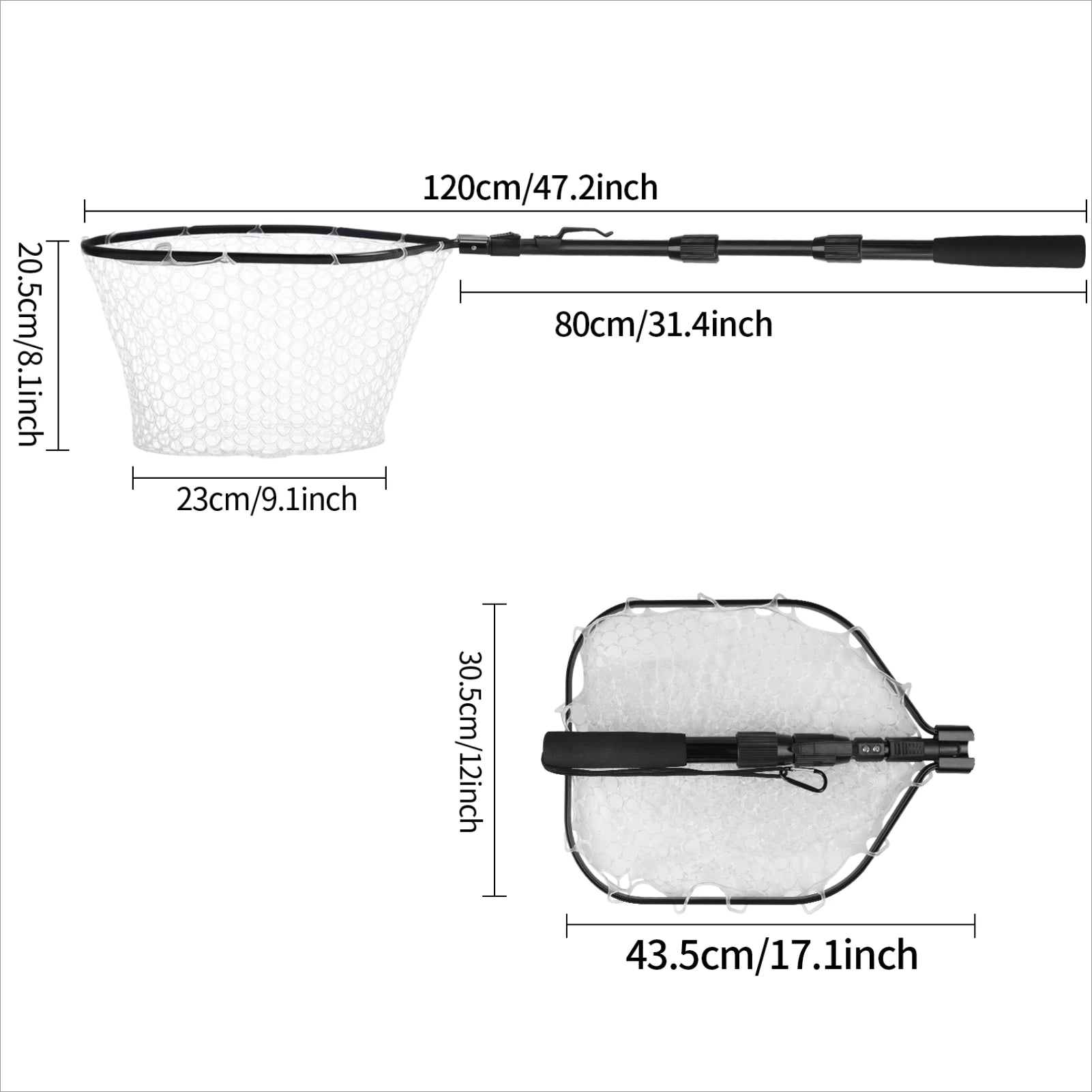 Telescopic Aluminum Fishing Landing Net
