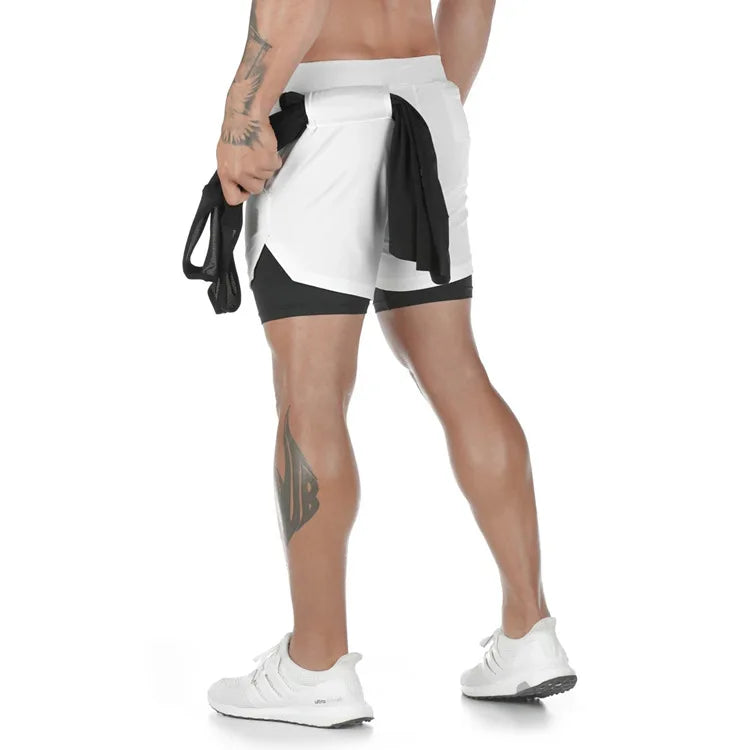 Men’s Camo 2-in-1 Running Shorts