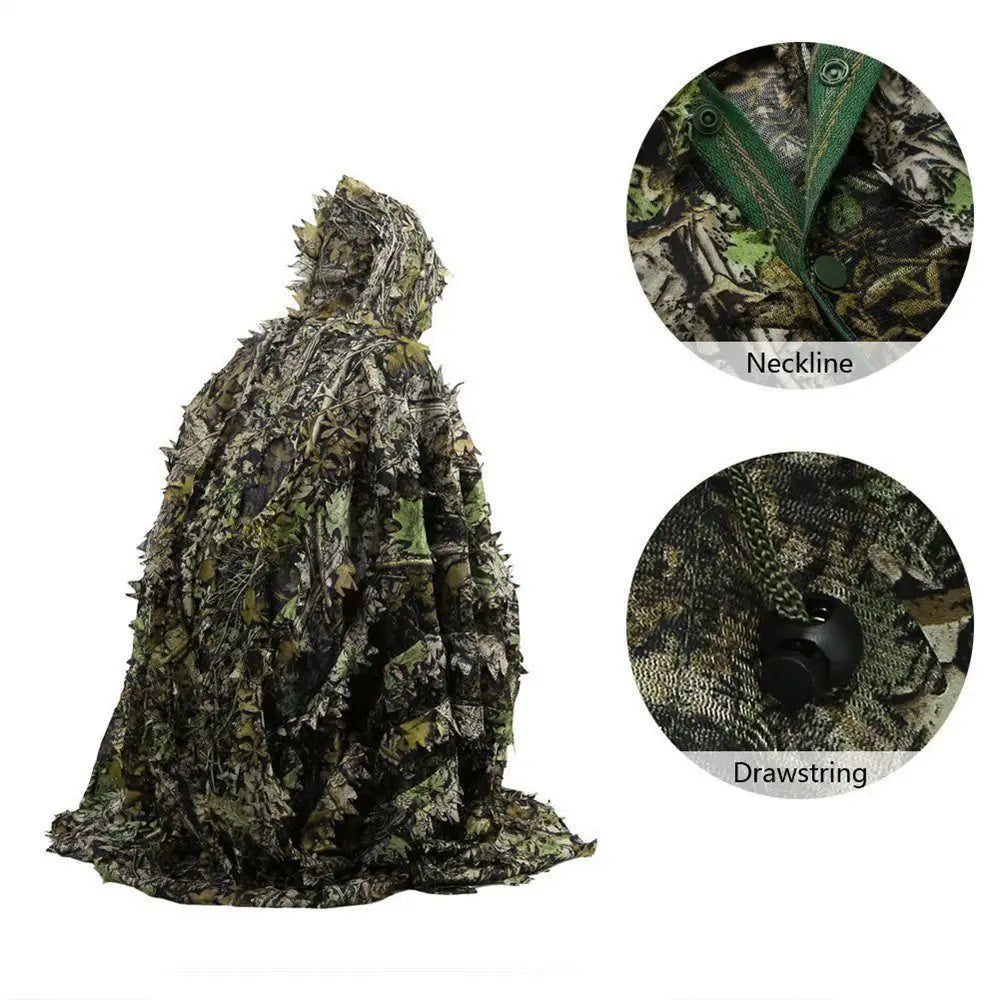 3D Ghillie Suit Camouflage Hunting Poncho