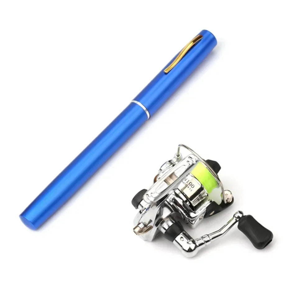 1M Mini Pocket Pen Fishing Rod – Aluminum Alloy Portable Rod & Reel Combo1M Mini Pocket Pen Shape Aluminum Alloy Fishing Rod Portable Baitcasting Rods Pole + Fishing Reel Set Combos Pesca