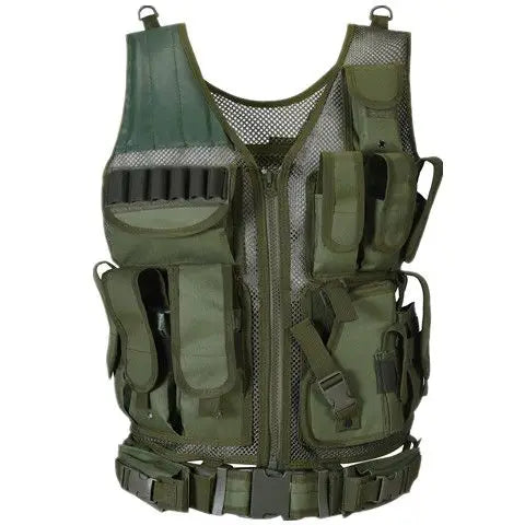 SWAT Army Tactical Vest Multi-Pocket Combat Body Armor for Hunting & Airsoft