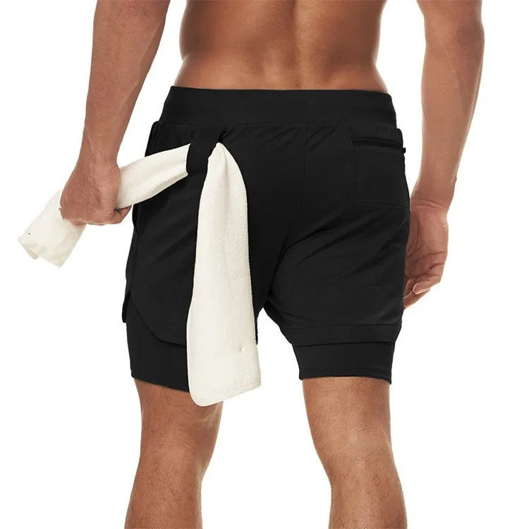 Men’s Camo 2-in-1 Running Shorts