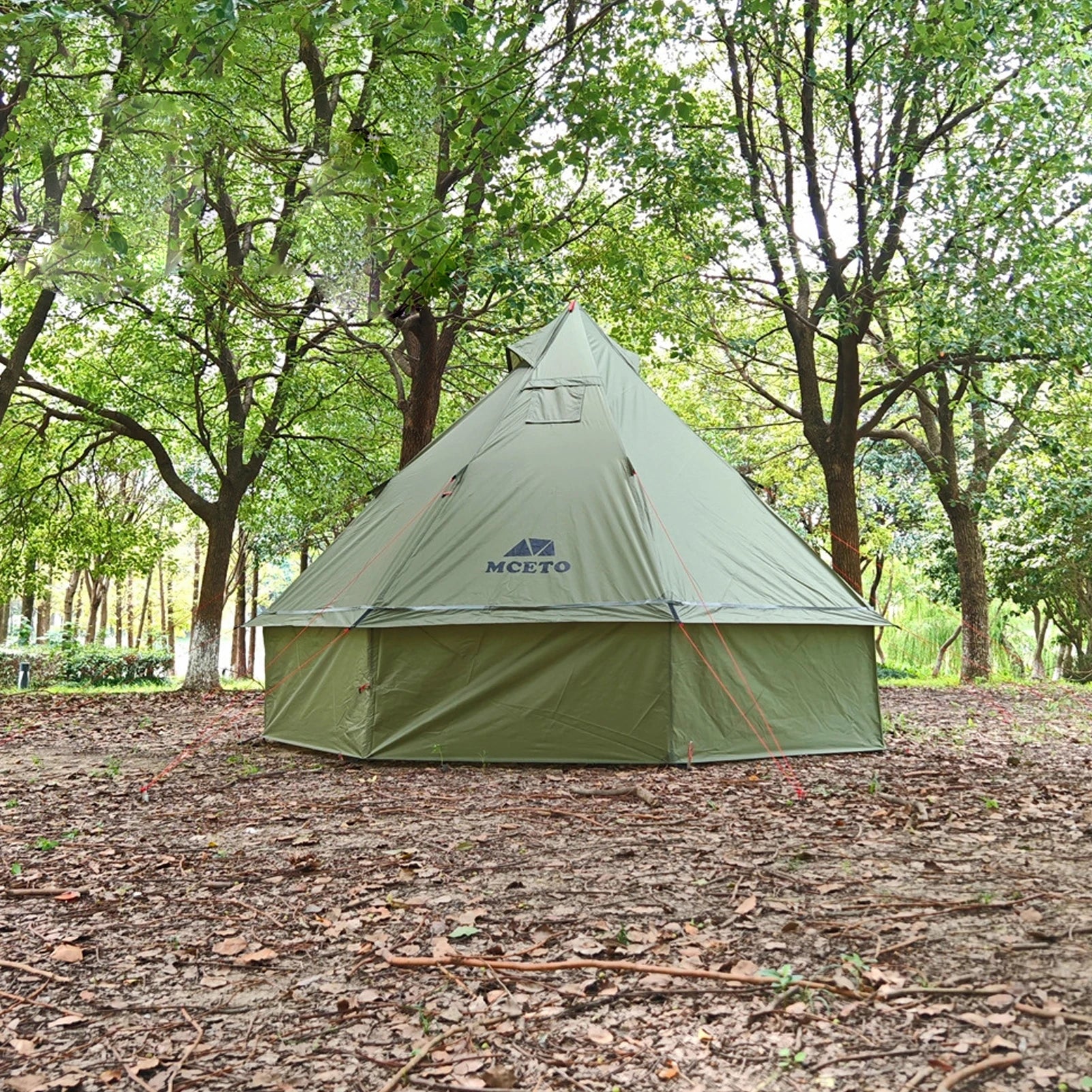 2–4 Person Tipi Hot Tent with Stove Jack – Camping Pyramid Teepee Tent for Hiking & Backpacking