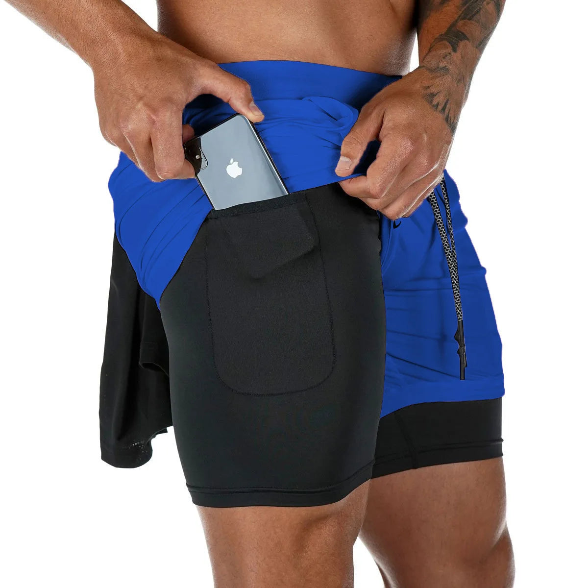 Men’s Camo 2-in-1 Running Shorts