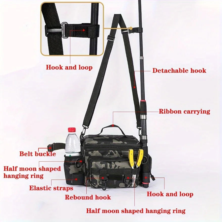 Canvas Fishing Gear Waist & Shoulder Bag