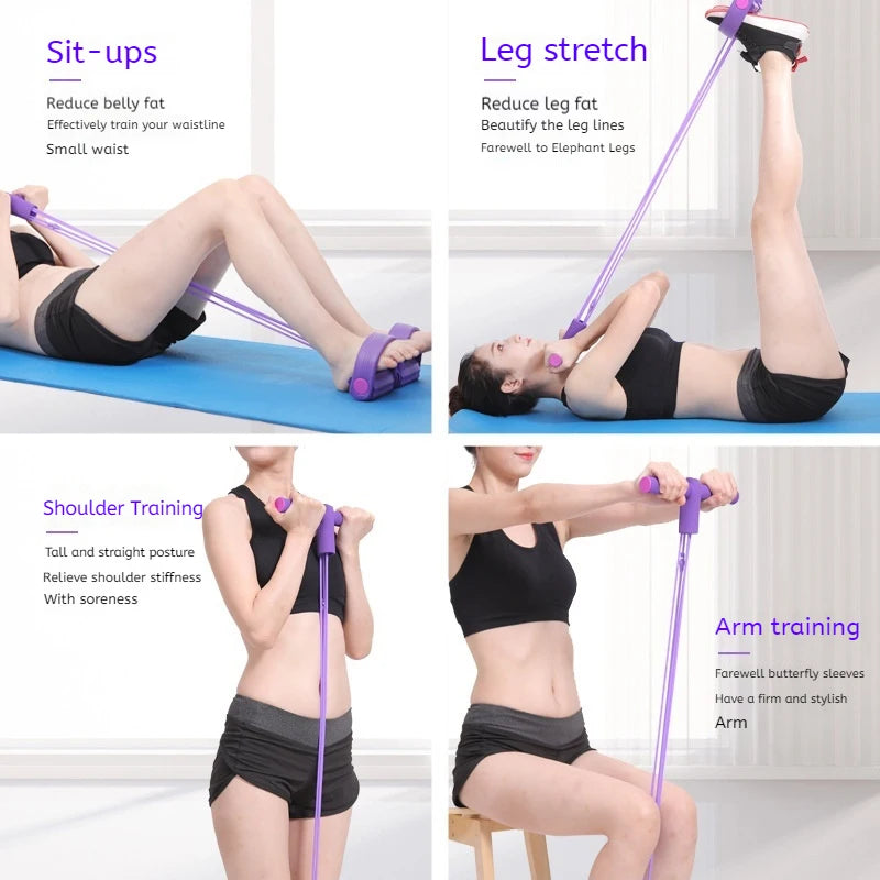 6-Tube Resistance Fitness Bands