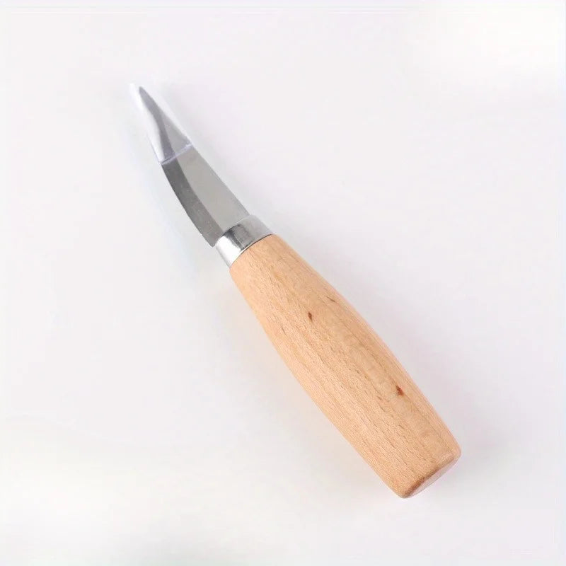 Wood Carving Knife & Chisel – Hook Knife for Spoon, Bowl, and Sculptural Woodworking