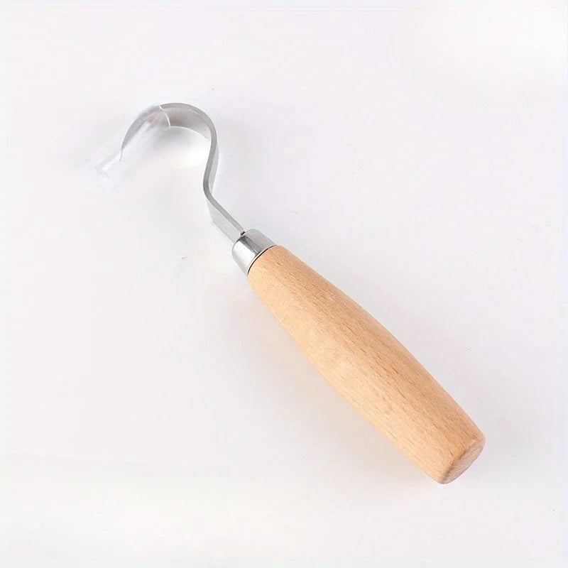 Wood Carving Knife & Chisel – Hook Knife for Spoon, Bowl, and Sculptural Woodworking