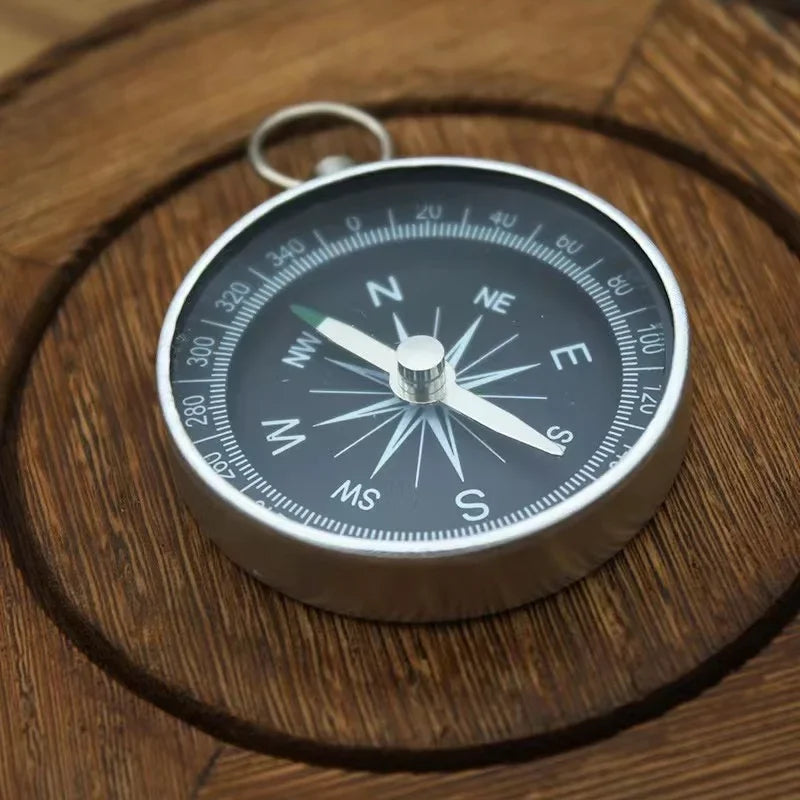 Mini Aluminum Alloy Compass Keychain