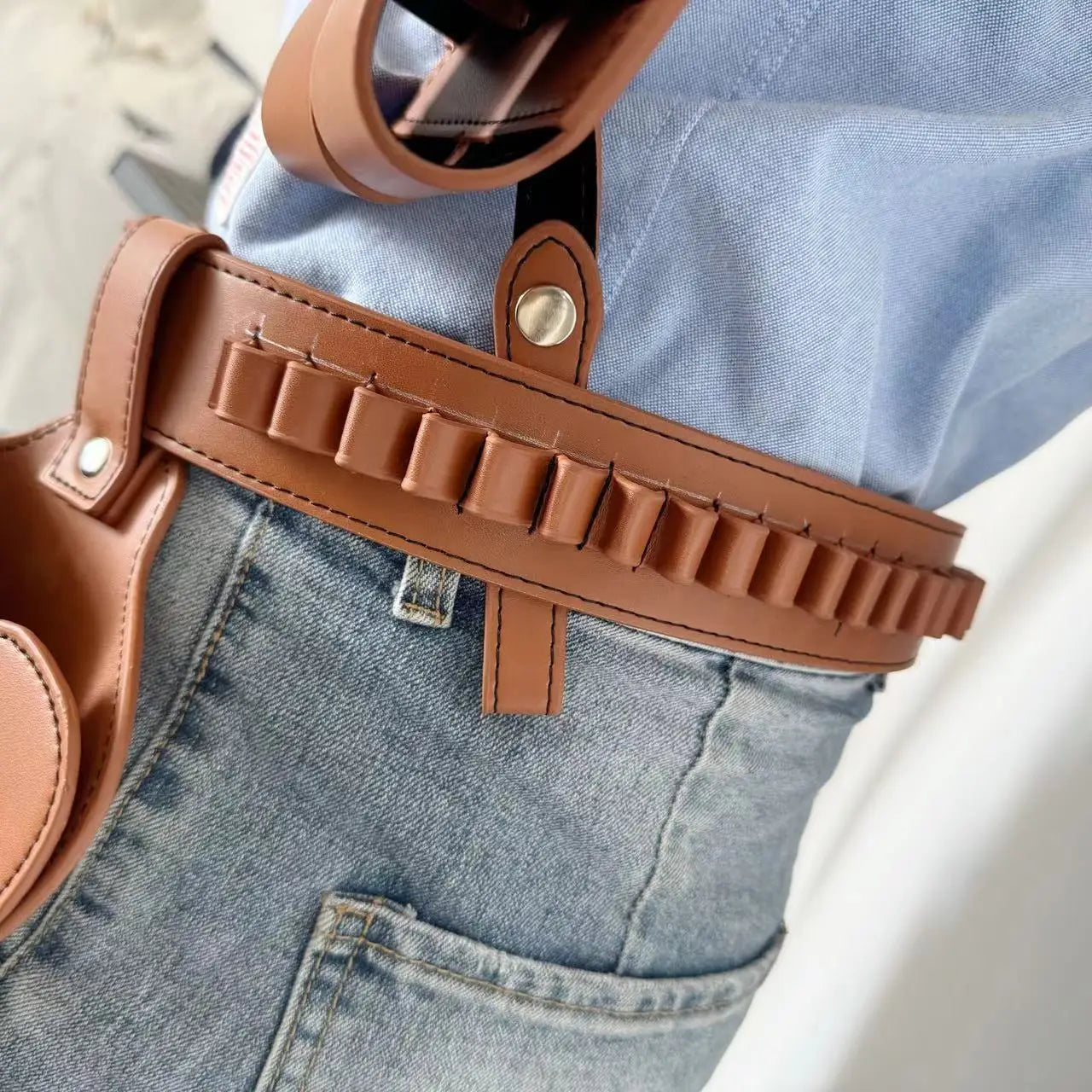 Tactical holster waist bag Composite cowhide waist belt kit dual guns Shell Ammo Holder Bag Carrier Pouch Gun Holsters