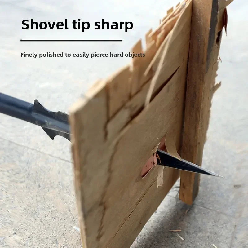 Portable Detachable Spade-Style Outdoor Spearhead – Zulu-Style Design & Red Cherry Finish