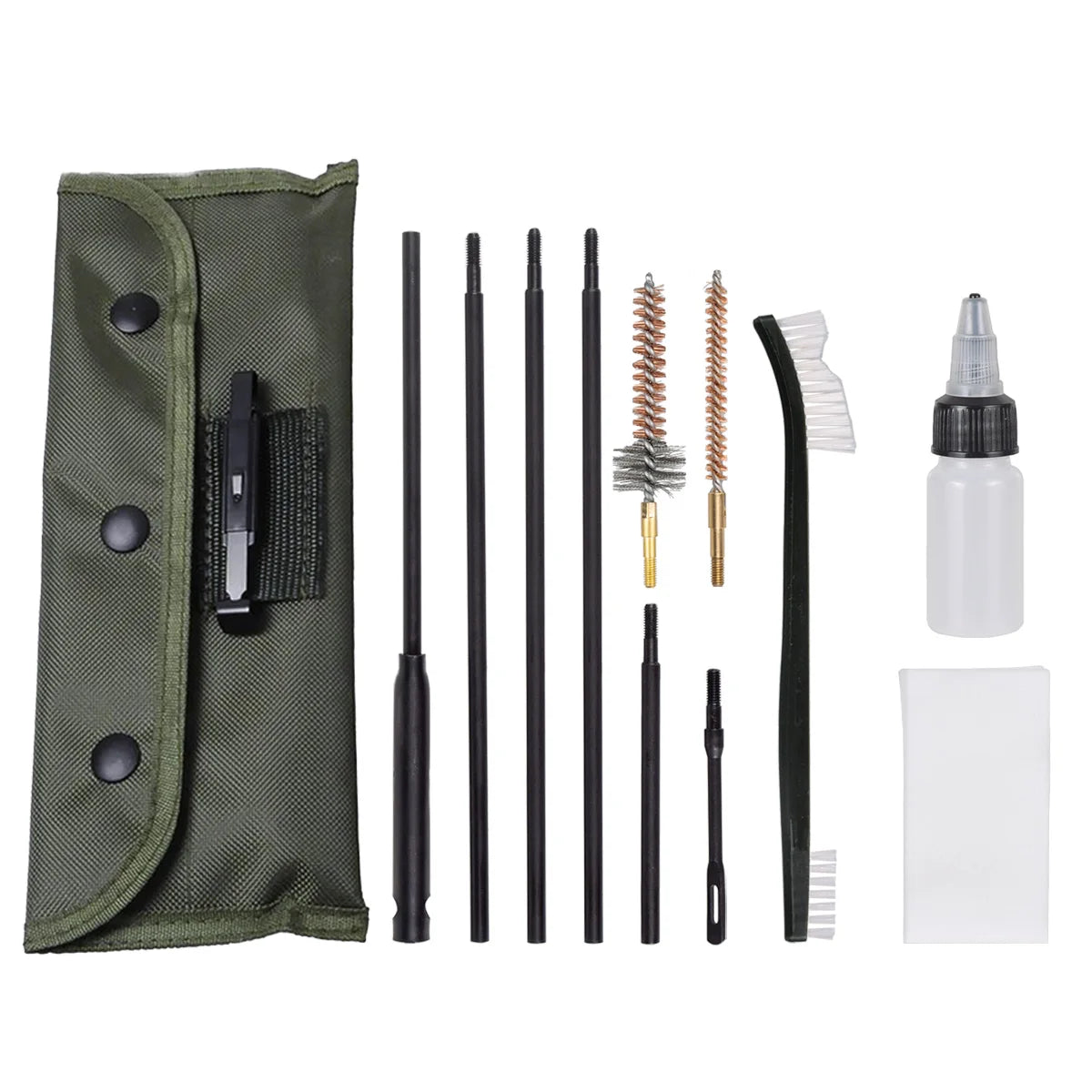 Universal Gun Cleaning Kit with Professional Cleaning Mat – Tactical Brush & Cloth Set for Rifle, Pistol & Shotgun